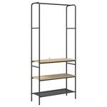 vidaXL Portant à vêtements avec étagères Chêne sonoma 77 x 30 x 171 cm