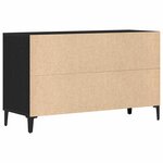 vidaXL Buffet avec tiroir Noir 100 x 36 x 60 cm Bois d'ingénierie