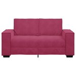 vidaXL Canapé à 2 places Rouge bordeaux 120 cm Velours