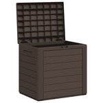 vidaXL Boîte de stockage de jardin Marron 58 5x46x55 cm Polypropylène