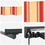 vidaXL Auvent Rétractable Jaune et Orange 300x250 cm tissu
