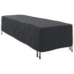 vidaXL Housse de Transat Uni Noir 74 x 210 x 40 cm tissu