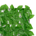 vidaXL Écran de balcon avec feuilles vert 500x100 cm