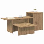 vidaXL Table console Chêne artisanal 91 5 x 35 x 38 5 cm