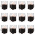 Vidaxl verres à thé double paroi 12 pièces 320 ml
