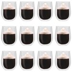 vidaXL Verres à thé double paroi 12 Pièces 320 ml