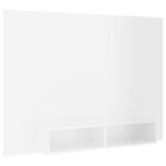 vidaXL Meuble TV mural Blanc brillant 135x23 5x90 cm Aggloméré