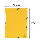 Chemise À Élastiques 3 Rabats Carte Lustrée 355g/m2 - Jaune - X 50 - Exacompta