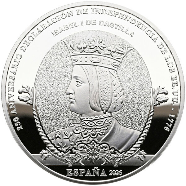 Pièce de monnaie en Argent 10 Euro g 27 Millésime 2026 Revolutionary War ISABELLA QUARTER (PRÉCOMMANDE)