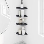 vidaXL Étagère flottante avec étagère 4 Pièces Anthracite 18 x 18 x 2 cm