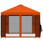 vidaXL Abri de jardin avec parois 3 x 3 m Orange Polyester et Acier