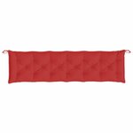 vidaXL Coussins de banc de jardin 2 Pièces rouge 200x50x7 cm tissu Oxford