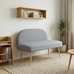 vidaXL Banc rembourré avec dossier Gris clair 110 x 60 x 76 cm