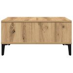 vidaXL Table basse chêne artisanal 60 x 60 x 30 cm Bois d'ingénierie