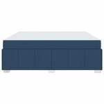 vidaXL Cadre de lit avec matelas Bleu 180 x 200 cm tissu