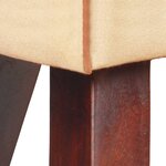 vidaXL Banc saut de cheval 38 cm marron cuir véritable et manguier