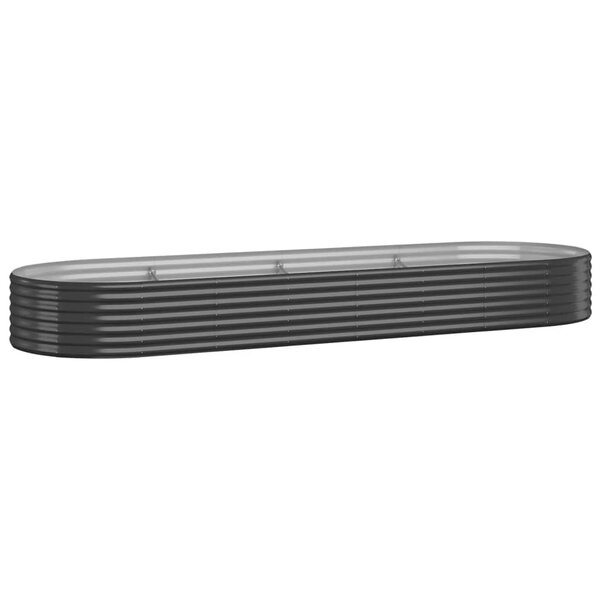 vidaXL Lit surélevé de jardin Acier enduit de poudre Anthracite