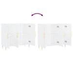 vidaXL Buffet blanc 90x34x80 cm bois d'ingénierie