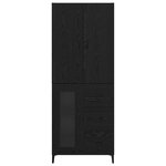 vidaXL Haut Armoire Chêne noir 69 5 x 34 x 180 cm Bois d'ingénierie