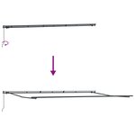 vidaXL Auvent manuel rétractable anthracite et blanc 600x300 cm