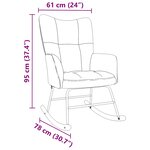 vidaXL Chaise à bascule gris nuage tissu