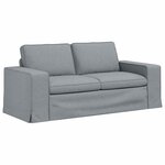 vidaXL Canapé 2 Pièces Gris clair 182 x 80 x 82 cm tissu