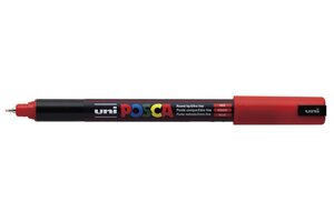 Marqueur pointe calibrée extra-fine pc1mr 0 7mm rouge x 6 POSCA