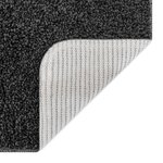 Tapis de bain rectangulaire gris foncé 50x80 cm en polypropylène antidérapant