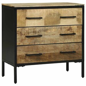 vidaXL Buffet avec tiroir 70 x 35 x 70 cm Bois de manguier massif
