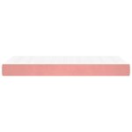 vidaXL Matelas de lit à ressorts ensachés fermeté moyenne rose 90x210x20 cm velours