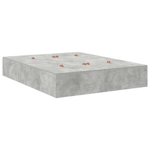 Cadre de lit de rangement vidaXL Gris béton 140x200 cm