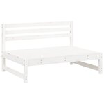 vidaXL Canapé central 120x80 cm blanc bois de pin massif