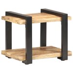 Vidaxl table de chevet 50x40x40 cm bois de manguier brut