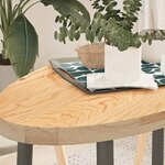 vidaXL Dessus de table 100x50x4 cm bois de chêne massif ovale