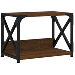 vidaXL Support d'imprimante à 2 niveaux chêne marron 44x26x31 5 cm