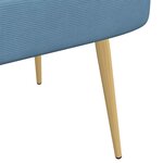 vidaXL Banc rembourré avec dossier Bleu 110 x 60 x 76 cm
