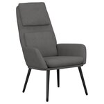 vidaXL Chaise de relaxation avec tabouret Gris clair Tissu