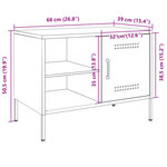 vidaXL Meuble TV vert olive 68x39x50 5 cm acier