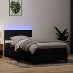vidaXL Sommier à lattes de lit avec matelas et LED noir 80x220 cm velours