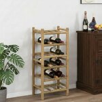vidaXL Étagère à vin Naturel 32 5 x 29 5 x 72 cm Bambou