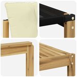 vidaXL Ensemble de canapés d'extérieur 7 pc Blanc et crème