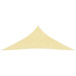 vidaXL Voile d'ombrage 160 g/m² Beige 5x7x7 m PEHD