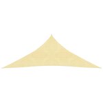 vidaXL Voile d'ombrage 160 g/m² Beige 5x7x7 m PEHD