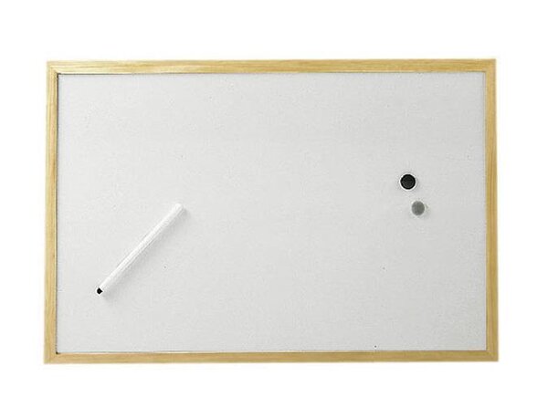 Tableau blanc cadre bois 30 x 40 cm Blanc MAUL