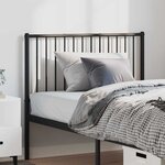 vidaXL Tête de lit métal noir 100 cm