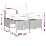 vidaXL Salon de jardin 5 Pièces avec coussins noir résine tressée