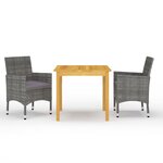 Ensemble de salle à manger de jardin meuble extérieur 3 pièces gris 02_0013615