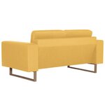 Vidaxl ensemble de canapé 2 pièces tissu jaune