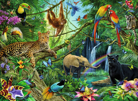 Puzzle 200 p xxl - animaux de la jungle