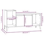 vidaXL Meuble TV Sonoma gris 100x35x55 cm Bois d'ingénierie